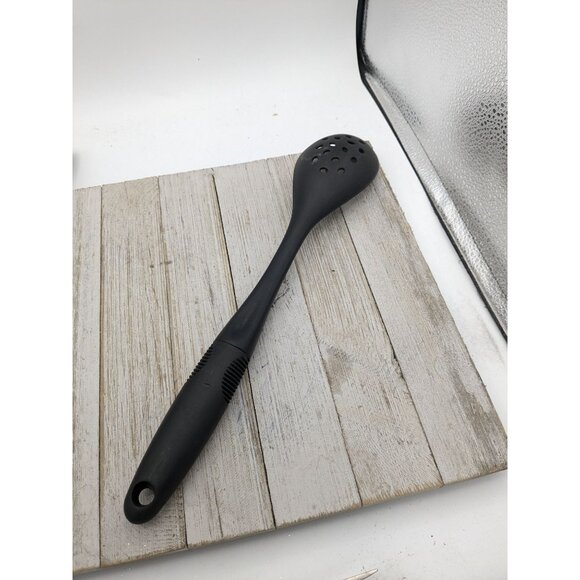 OXO Hard Black Nylon Slotted Spoon 14" - Picture 4 of 9